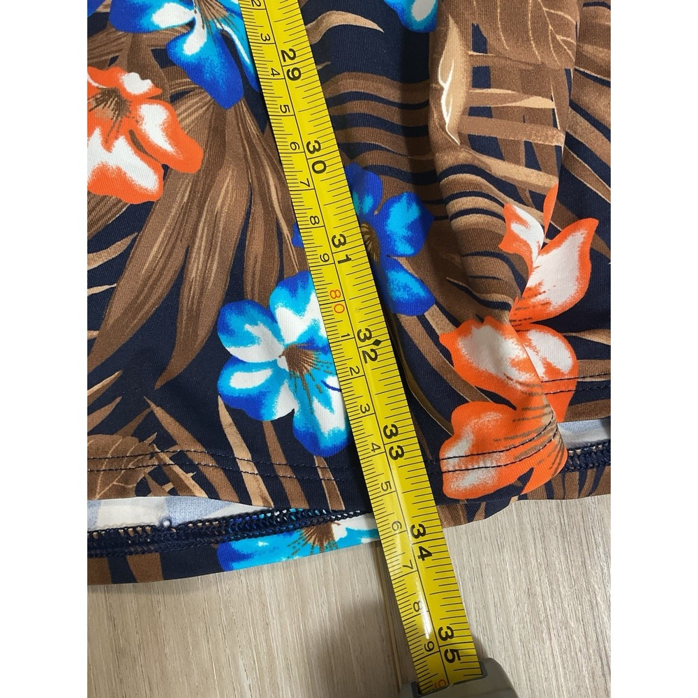 NEW Lands' End Women Tummy Control Surplice Swim Dress 1 Piece Sz 18 DD Tropical - Picture 9 of 11